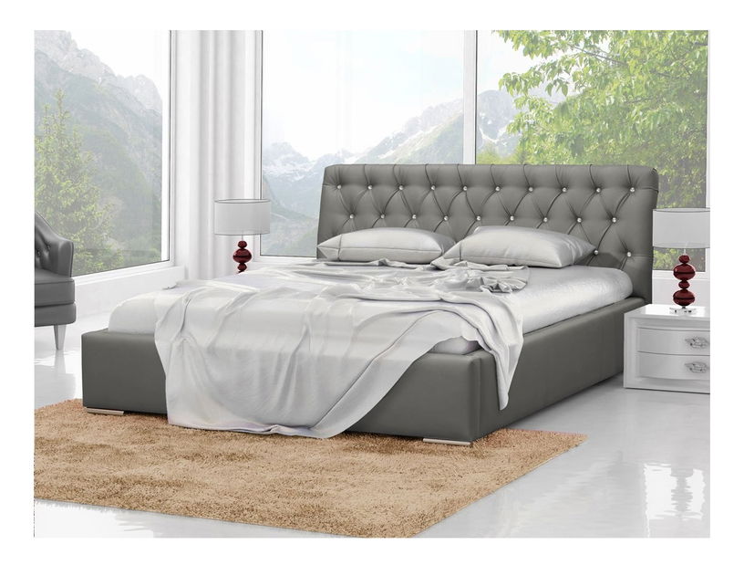 Kontinentální postel Enoa (černá) *bazar