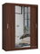 Šatní skříň Clotilde (wenge) (se zrcadlem)