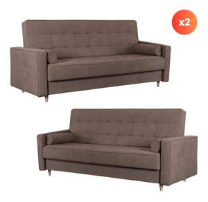 Set 2 kusů pohovek Malla (béžová)