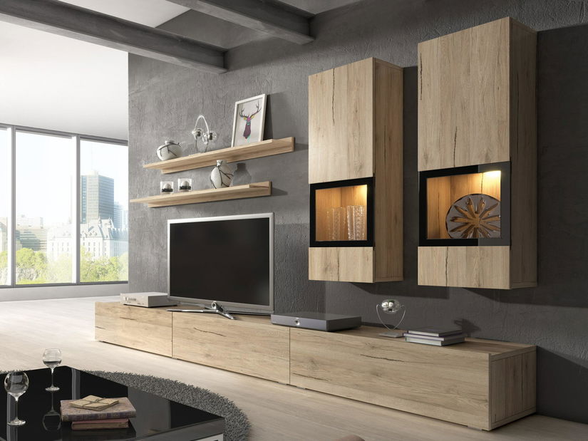 Obývací stěna Berle Typ 10 (dub san remo světlý) *výprodej