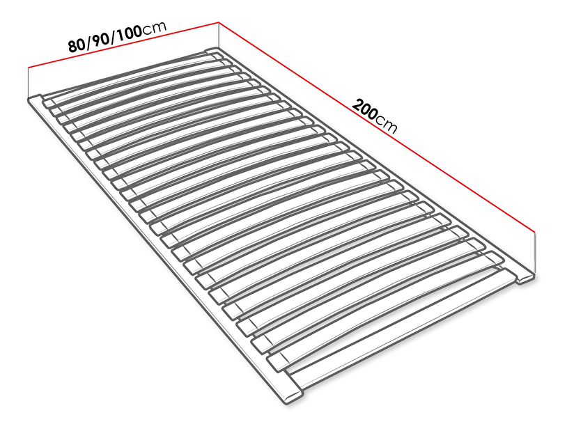 Lamelový rošt 200x90 cm Simpack (rámový) *výprodej