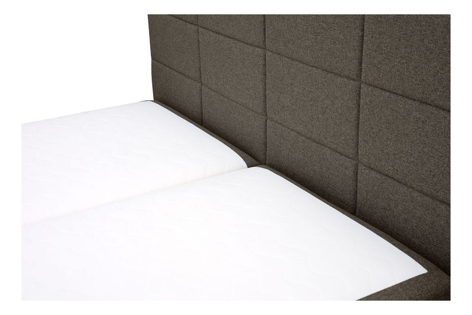 Manželská postel Boxspring 180 cm Revenant (hnědá) (s roštem a matrací) (s úl. prostorem)