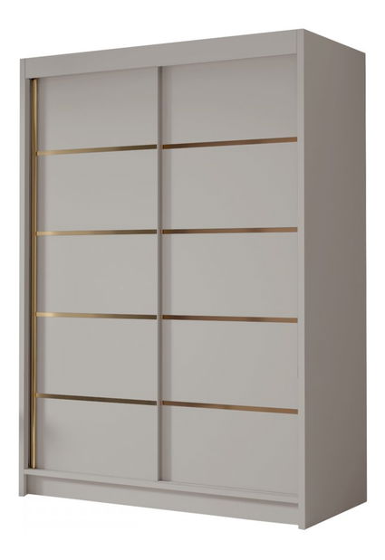 Šatní skříň s posuvnými dveřmi Varentona IV 120 (černá + zlatá)