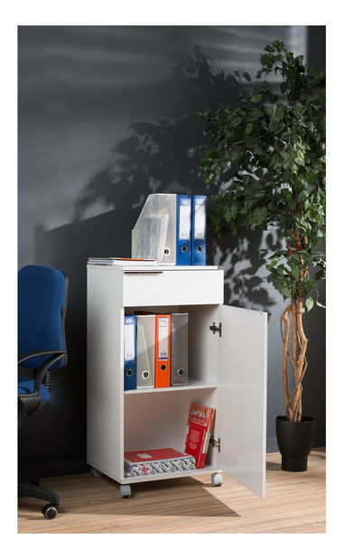 Komoda na kolečkách Aderyn 1 (bílá)