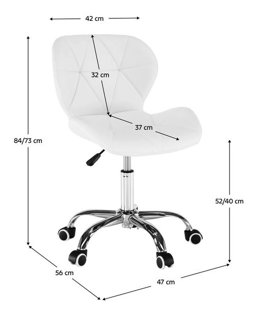 Kancelářské křeslo Argos (bílá + chrom)