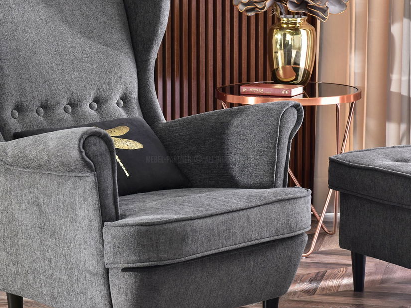 Relaxační křeslo Margis (grafitová + černá)