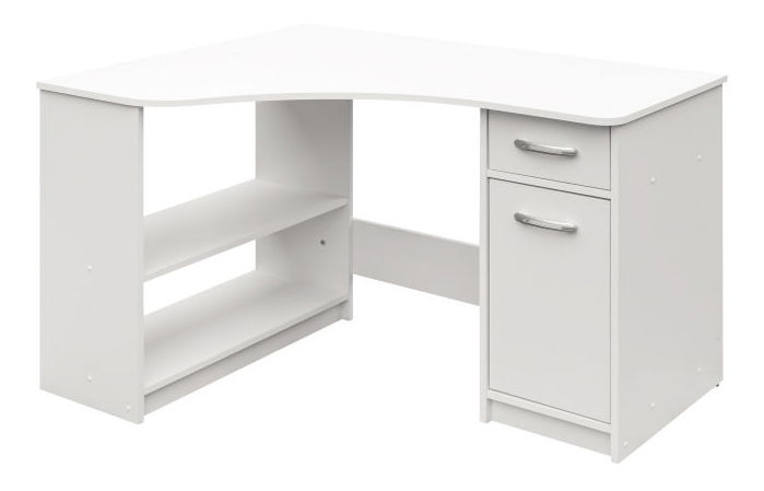 Rohový PC stolek Horn 6 (bílá)
