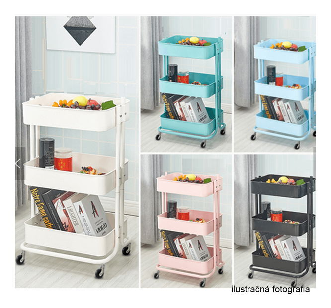 Servírovací vozík Ruelin (bílá)