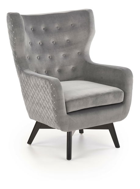 Křeslo ušák Tais (šedá)