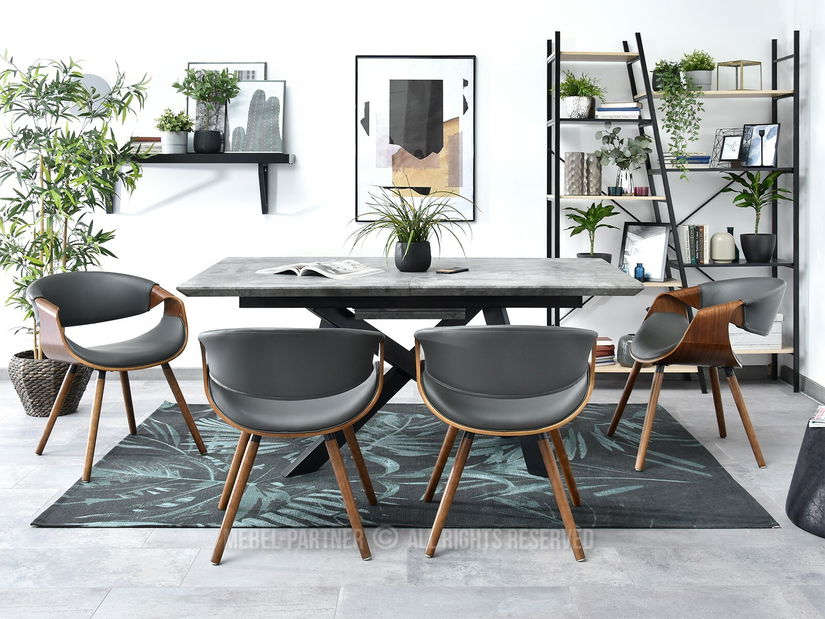 Židle Bjorn K (šedá + ořech)