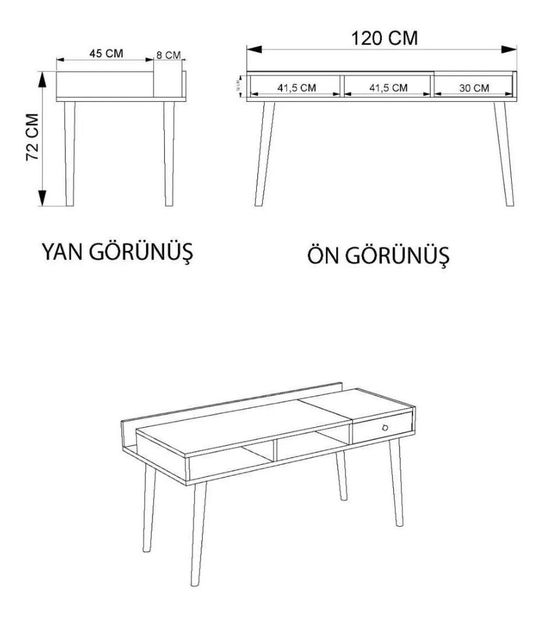Psací stůl Flexi (dub bílý)