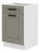 Dolní kuchyňská skříňka Lucid 50 D 1F 1S (claygrey + bílá)
