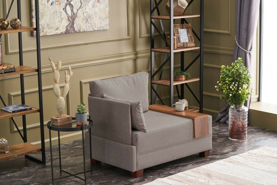 Křeslo Flaj (béžová) (L)