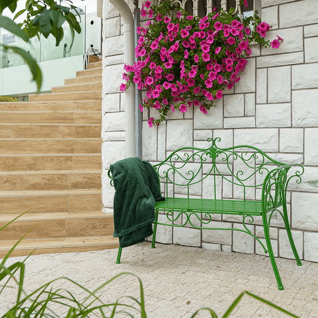 Zahradní lavička Entalia (zelená) *výprodej