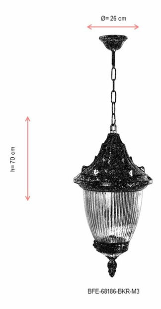 Venkovní lustr Asim (hnědá)