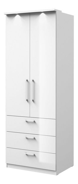 Policová skříň Centaury Typ 68 (bílá + bílý lesk)