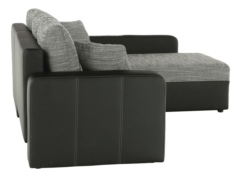 Rohová sedací souprava Manter černá + šedá (L)