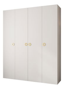 Šatní skříň 200 cm Carmela 40-1 (bílá + zlatá)