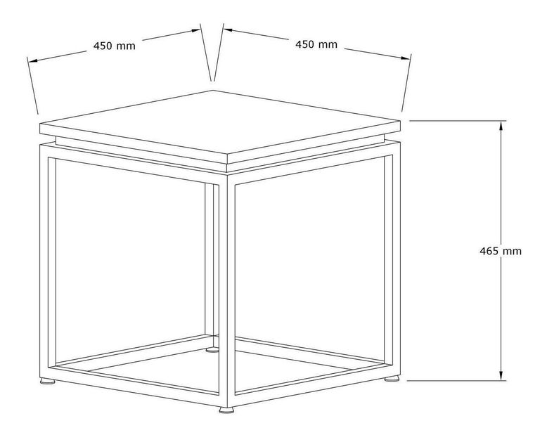 Konferenční stolek Pivepo (bílá + černá) *výprodej