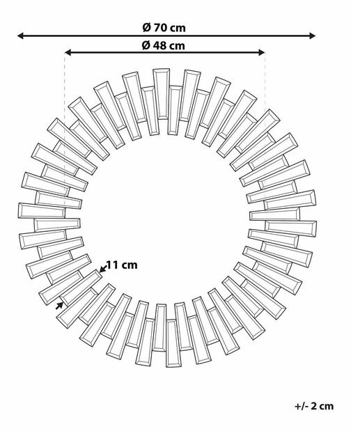 Nástěnné zrcadlo Choza (stříbrná)