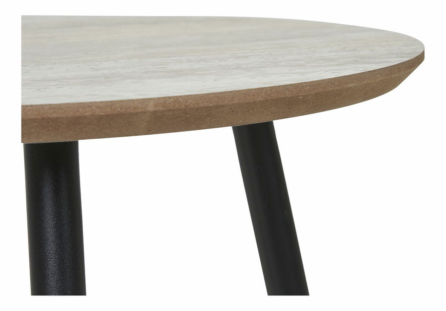 Příruční stolek Alast 2 (černá + béžová)