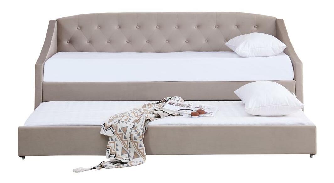 Rozkládací postel 90 cm Asesorar (hnědošedá)