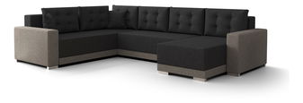 Rohová sedačka ve tvaru U Odyssey 3 (capuccino + černá) (L)