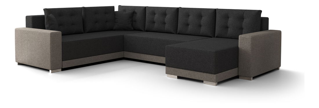 Rohová sedačka ve tvaru U Odyssey 3 (capuccino + černá) (L)