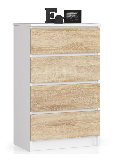 Komoda Kadir TYP2 (bílá + dub sonoma)