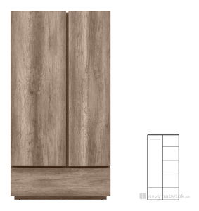 Šatní skříň BRW Anticca SZF2D1S