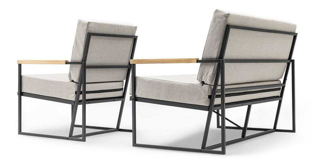 Zahradní 2-místná pohovka Tuvedu (béžová + černá)