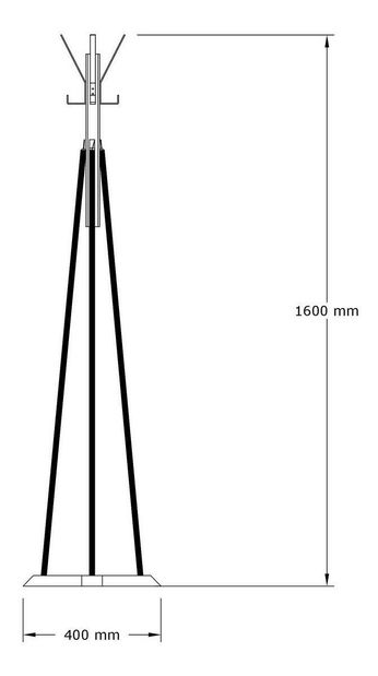 Věšák Fonda (dub + černá)