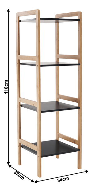 Regál Feud (černá + přírodní)