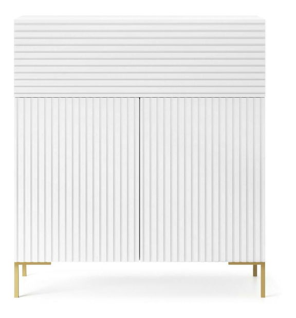 Skříňka Lamellito L2 (bílá + zlatá)