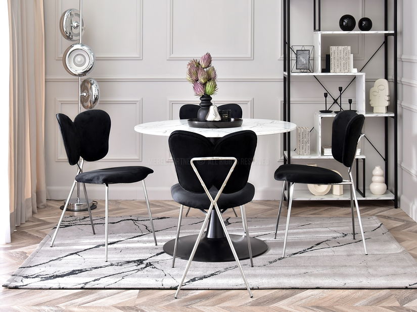 Židle Wrangler (černá + chromová)