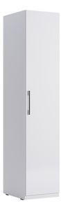 Šatní skříň Babylon B11 (bílá + bílá vysoký lesk)