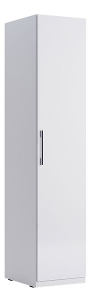 Šatní skříň Babylon B11 (bílá + bílá vysoký lesk)