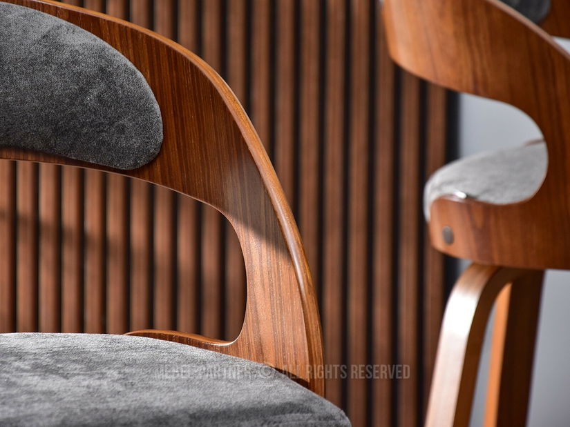 Židle Hook (ořech + chromová)