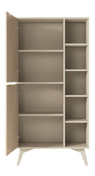 Regál Maranot RG80 (pískově béžová + skandinávská rybí kost)