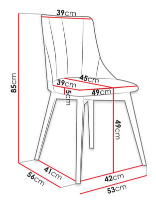 Jídelní židle Sebi ST97 (krémová + černá)