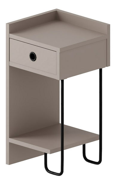 Noční stolek Simon (Světlá mokka)