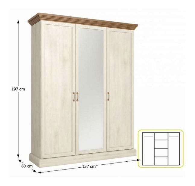 Ložnice Regnar (sosna nordická + dub divoký)