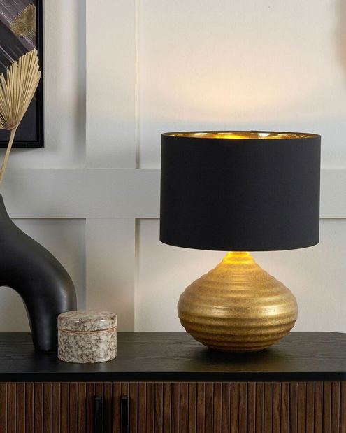 Stolní lampa Kuantan (zlatohnědá)