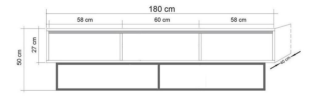 Souprava nábytku do obývacího pokoje Laxi 24 (ořech + černá)