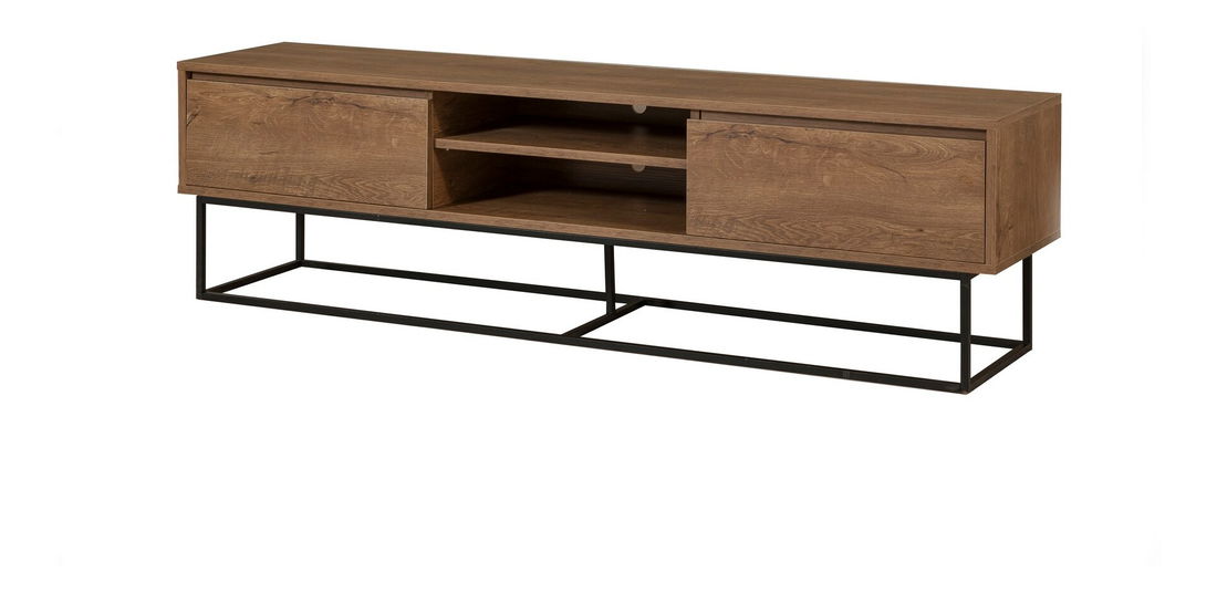 Sada nábytku do obývacího pokoje Laxi 7 (ořech + černá)