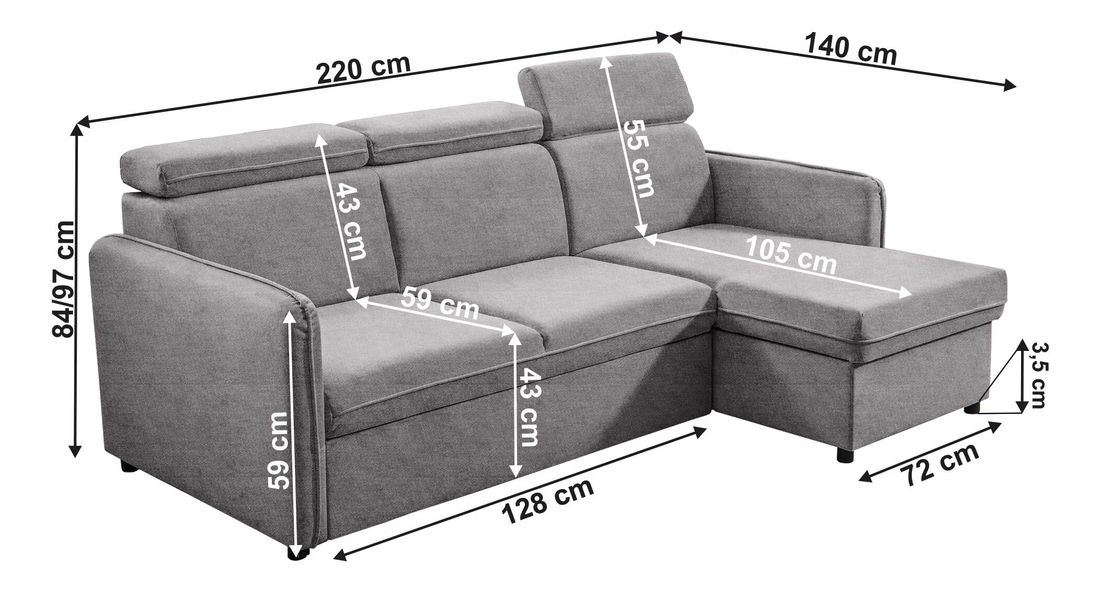 Rozkládací sedací souprava Atres (enjoy new 21) 