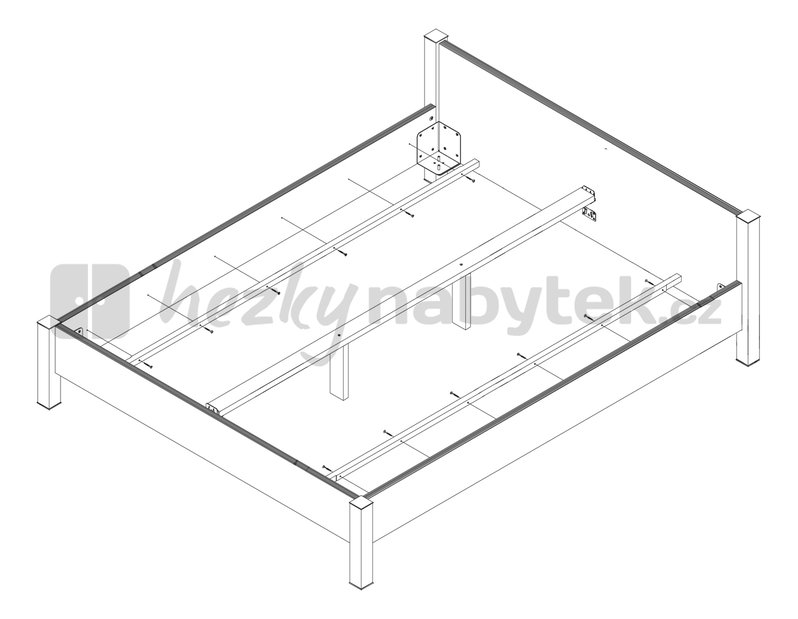 Manželská postel 160 cm BRW FANTAZJA