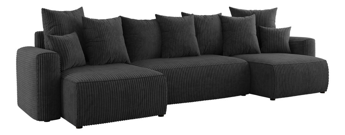 Rohová sedačka Denia U (černá) (P)