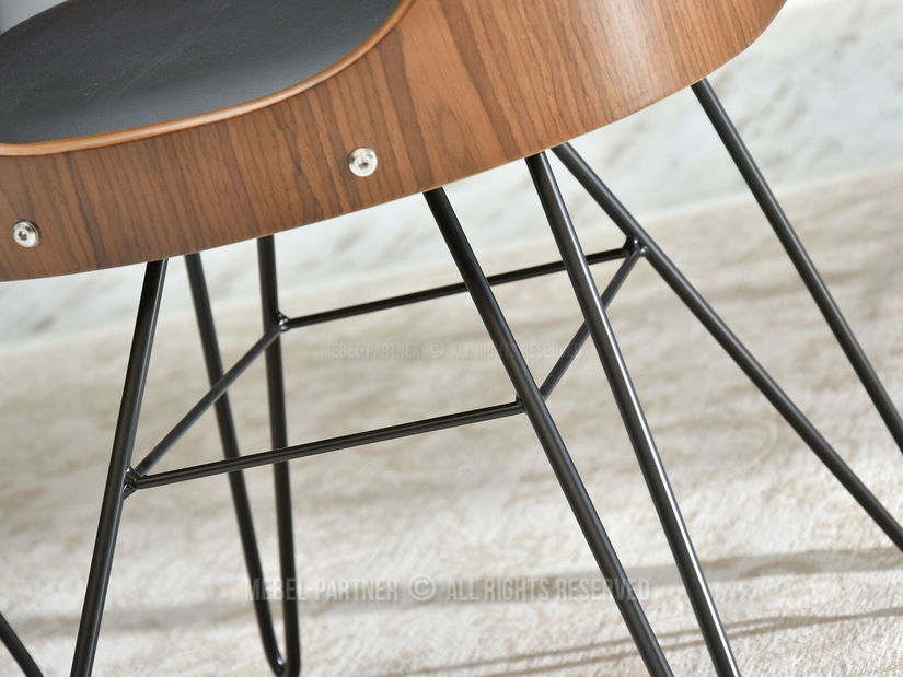 Židle Alik (ořech tmavý + černá)