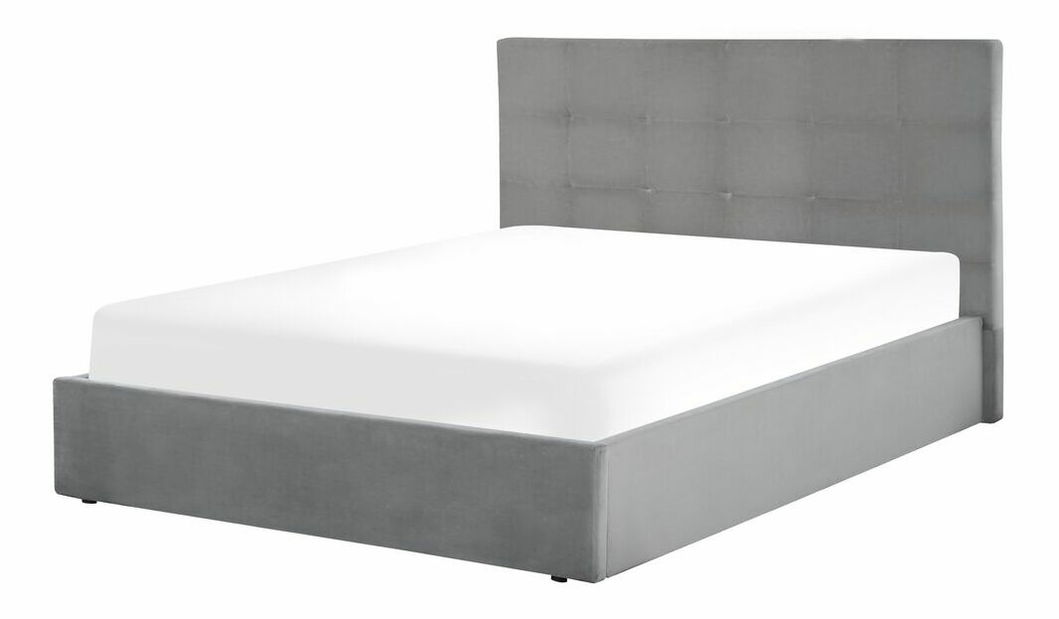 Manželská postel 160 cm Lorza (sametová šedá)